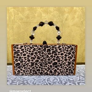 La Montana Vintage Leopard Print Cuban Cigar Box